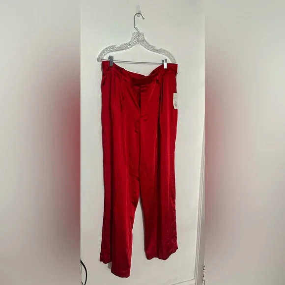 Target Silky Red Dress Pants Relaxed Fit - Picture 1 of 4